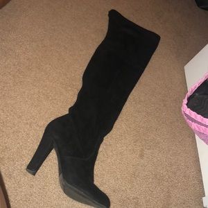 Perfect condition over the knee heeled boots